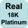 Real 18K  Platinum 